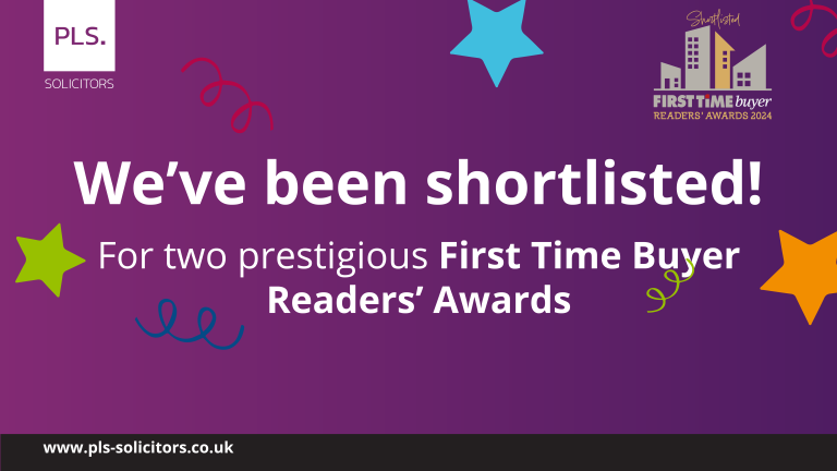 PLS have been nominated in First Time Buyer Readers' Awards