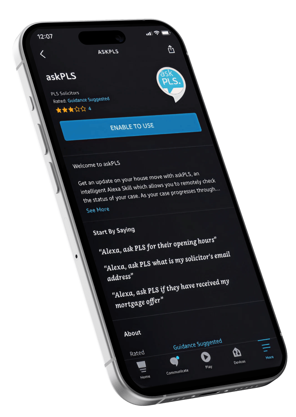 App preview on a phone